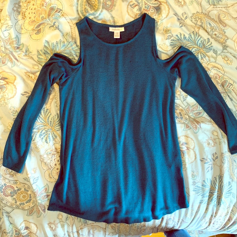 Maternity cold shoulder top